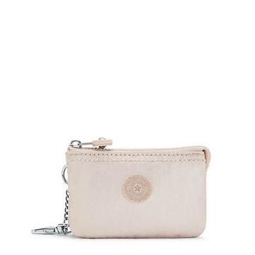 Kipling Creativity Mini Pouch Metallic Keychain Bags Quartz Metallic | AU 2104MQ